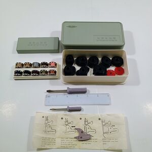 Vintage Sears Kenmore LOT Sewing Accessories In Original Branded Plastic Cases